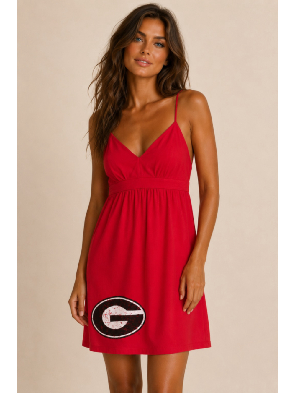 GG Georgia Bulldogs Red Mini Dress Game Day Tailgate SEC College Football